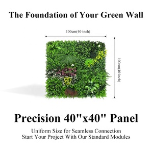 Premium Faux Green <strong>Wall</strong> Panel UV Protected Plastic <strong>Leaves</strong> Artificial Grass <strong>Wall</strong> for Home Office Indoor Outdoor <strong>Decoration</strong> - Product Image 3
