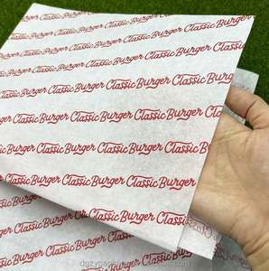 Custom Printed Grease-Proof Biodegradable Butter <b>Wrapping</b> <b>Paper</b> Coated Sandwich Wax Packaging for <b>Burgers</b> and Food - Product Image 4