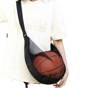Sac à bandoulière durable en tissu Oxford avec logo personnalisé pour le basketball, le football, le volley-ball, les étudiants, le sport, la gym, le rangement de ballons, avec fermeture éclair - Product Image 1