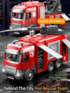 <span class=keywords><strong>Camion</strong></span> de pompiers à échelle en alliage moulé sous pression pour enfants, fabrication exquise, robuste, avec lance de <span class=keywords><strong>pompier</strong></span> en alliage - Product Image 6