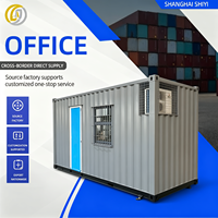 Maison conteneur maritime préfabriquée mobile de 20 pieds avec fenêtre de sécurité et ouverture pour climatiseur, pour dortoir et bureau de chantier
