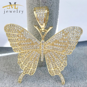 JML Joyería Religiosa al Por Mayor con Medalla de la Virgen María Laminada en <span class=keywords><strong>Oro</strong></span> de 14K para Niños con Corona de Latón Mariposa y Circonita - Product Image 2