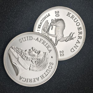 Moneda <span class=keywords><strong>Krugerrand</strong></span> chapada en plata fina de 1 oz 999 hecha en hierro conmemorativo de Sudáfrica - Product Image 4