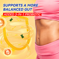 Gummies Probiotiques 3-en-1 Sans Sucre OEM/ODM aux Super Aliments Verts, avec Plus de 30 Vitamines et Minéraux, Champignons pour la Santé Immunitaire et Intestinale