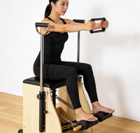 Chaise de stabilité en bois d'érable et alliage d'aluminium Modèle 008 pour Pilates Reformer, Studio de Yoga, Cadillac Correcteur, Équipement de fitness corporel