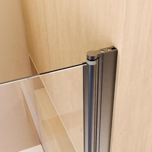 Puerta de <span class=keywords><strong>bañera</strong></span> de vidrio rectangular de 6mm con <span class=keywords><strong>Panel</strong></span> de apariencia cuadrada sin marco para cuartos de ducha de Hotel <span class=keywords><strong>Panel</strong></span> <span class=keywords><strong>fijo</strong></span> oscilante - Product Image 5