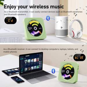 <span class=keywords><strong>Lecteur</strong></span> <span class=keywords><strong>CD</strong></span> portable BT 5.0 avec radio FM, lecture USB/AUX, son <span class=keywords><strong>HiFi</strong></span>, écran LED et télécommande sans fil – Vente chaude usine pour la maison - Product Image 3