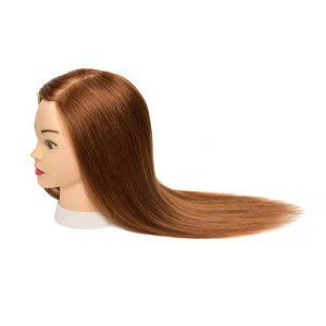 Tête <span class=keywords><strong>de</strong></span> mannequin professionnelle pour coiffeuse, vente directe d'usine, avec cheveux humains (mélange <span class=keywords><strong>de</strong></span> cheveux) pour la pratique <span class=keywords><strong>de</strong></span> la coupe <span class=keywords><strong>de</strong></span> cheveux - Product Image 5
