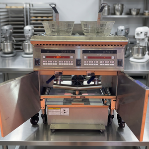 二重シリンダー高品質大容量電気式オープンフライヤー/ファストフードチキンフライヤー/縦型ステンレスフライヤー - Product Image 3
