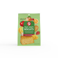 9 Biscuits aux fruits saveur noix de coco, sans sucre, sucrés et sains, emballage personnalisé en boîte