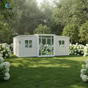 Maison pliante conteneurisée personnalisée à deux ailes extensibles et détachables, design moderne pour camping-car, camping, salle de bain, buanderie et bâtiments d'amenities - Product Image 3