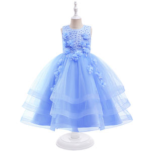 Vestido de verano para niñas, vestidos de princesa con lazo y flores, vestidos de boda para niñas, ropa para fiesta de cumpleaños, disfraz para niños, 2022 - Product Image 2