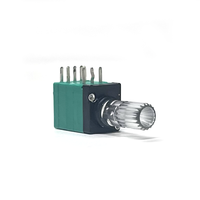 Haute précision double gang rvb LED potentiomètre arbre Transparent interrupteur rotatif contrôle du Volume pour amplificateur Audio mélangeur haut-parleur