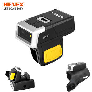 Henex H500เครื่องสแกนบาร์โค้ดแบบสวม1D/2D เครื่องอ่านบาร์โค้ดวงแหวน NFC BT 600mA แบตเตอรี่เปลี่ยนได้ง่ายสำหรับโลจิสติกโครงการ - Product Image 1