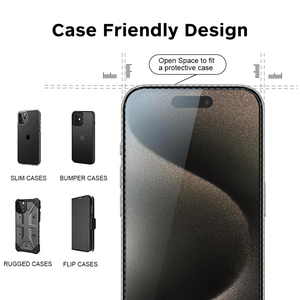 2.5D Clear Shockproof Tempered Glass <strong>Screen</strong> <strong>Protector</strong> HD Clear Bubble Free <strong>Screen</strong> <strong>Protector</strong> for <strong>iPhone</strong> 16 15 14 Pro 16 Pro Max - Product Image 2