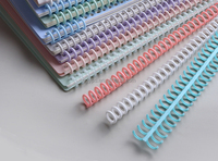 Reliure pour carnet A4 en plastique, 34/30 trous, anneaux colorés, spirale, clip