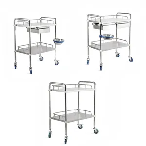 Durable Stainless Steel <strong>Dressing</strong> <strong>Trolley</strong> Medical <strong>Trolley</strong> Cart Specification - Product Image 5
