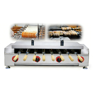 Machine à cuire le kurtos kalacs (pain de cheminée) à usage commercial, double alimentation gaz-électrique, en acier inoxydable, température réglable - Product Image 1