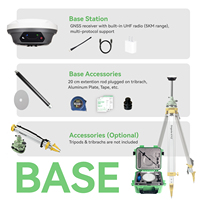 Équipement de topographie GPS RTK professionnel, récepteur GNSS E1 Lite, précision centimétrique avec 60 ports °   Compensation de la pente