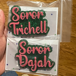 Customizable Pink Green Sorority Chapter <strong>Pins</strong> <strong>AKA</strong> Acrylic Lapel <strong>Pins</strong> Soror <strong>Brooches</strong> Name Lapel <strong>pin</strong> - Product Image 3