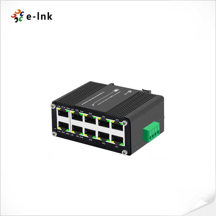 E-link 10 Port Gigabit Poe Switch - Compact & Efficient