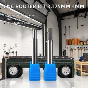 Fresa de compresión <span class=keywords><strong>CNC</strong></span> de 6mm PCD, broca de acero Jinyuan, fresa de extremo de compresión de 3mm para corte de madera contrachapada compuesta ODM OEM personalizado - Product Image 2