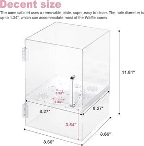 Rõ ràng Acrylic Ice Cream hộp hiển thị, chống bụi lưu trữ và hộp hiển thị cho Ice Cream cones - Product Image 2