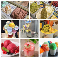 Commerciële harde ijsmachine in Italiaanse stijl, Haagen Dazs-stijl scoopingmachine, rechtstreeks van de fabrikant