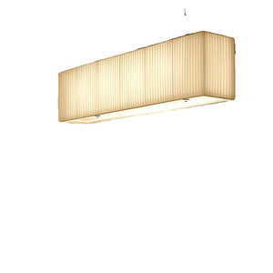 Luminaire suspendu rectangulaire de style japonais en tissu crème avec LED pour café, restaurant, hôtel, réception - Product Image 2