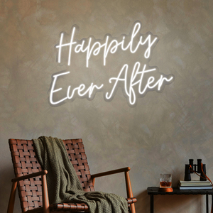 Insegna al Neon LED Personalizzabile 'Happily Ever After' in Acrilico Bianco Caldo, Alta Produzione <span class=keywords><strong>e</strong></span> Spedizione Rapida per Decorazioni Interne - Product Image 1