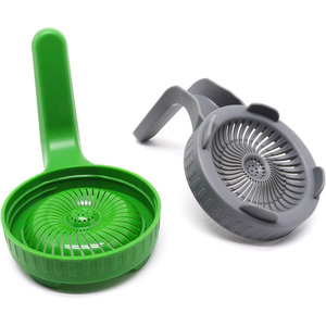 Tapa de plástico PP verde de boca ancha con asa para tarro Mason, sin BPA, personalizable - Product Image 3