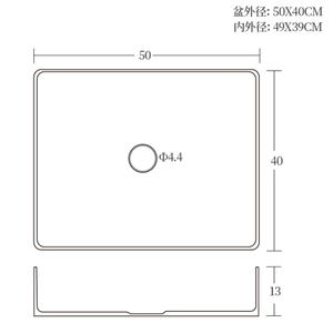 Lavabo de Sobremesa de Acero Inoxidable SUS304 Negro Mate, 1.0 mm de Grosor, Moderno y de Lujo, para Baño, Bar, Hotel - Product Image 6