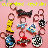 Porte-clés personnalisé en PVC et caoutchouc imperméable pour les amateurs de voitures, thème Boba Tea, logo personnalisé, promotionnel pour cadeau d'entreprise