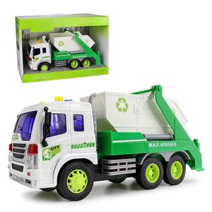 <span class=keywords><strong>Camion</strong></span> à ordures en plastique à fonction musicale avec 4 poubelles à chargeur arrière <span class=keywords><strong>Jouet</strong></span> à ordures à tirer vers l'arrière Jouets éducatifs Montessori pour enfants - Product Image 3