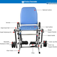 Chaise de rééducation musculaire réglable pour l'entraînement des membres inférieurs, équipement de rééducation physique pour la thérapie des quadriceps et du femoris