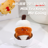 Stylo gel en peluche mignon en forme de tasse à boisson, stylo jouet doux, cadeau, pendentif, papeterie, design personnalisé