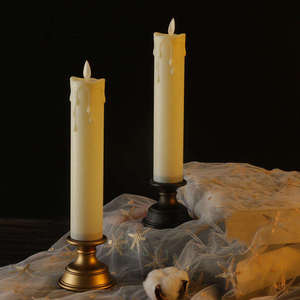 Los colores blancos más populares como llamas parpadeantes con eliminar el control Taper Pillar Led Was Candles - Product Image 3