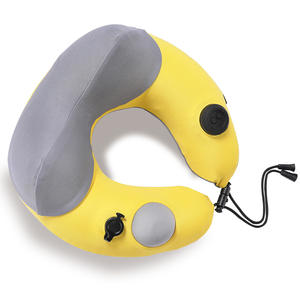 Anpassbare elektrische aufblasbare U-förmige Nacken <span class=keywords><strong>massage</strong></span> kissen Vibrations technologie Timing Control für Mehr flächen komfort - Product Image 4