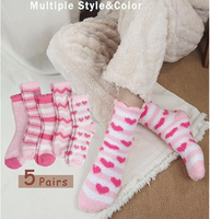 Chaussettes douces et moelleuses pour femmes, personnalisées, épaisses, en peluche, pour un usage quotidien, avec un motif exclusif
