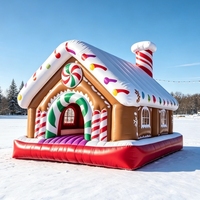 Nouvelle conception de château gonflable en forme de canne à sucre pour Noël, idéal pour la location lors de fêtes