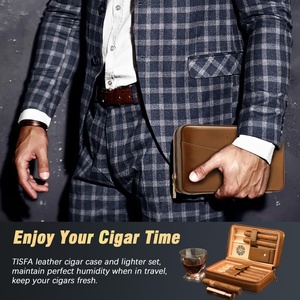 Estuche de Viaje para Cigarros de Lujo al por Mayor, de Cuero PU con Cremallera, Humidor Protector Personalizable, Funda/Bolsa - Product Image 6