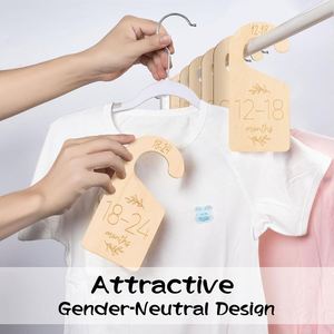 Divisores de Armario para Bebés de Madera Ecológica al por Mayor, Encantadores Organizadores de Ropa Infantil, Estilos Personalizados para Decoración de Guardería - Product Image 2
