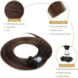 Extensions de cheveux humains Remy russes de type U, livraison rapide FH, cheveux humains lisses pour femmes - Product Image 3