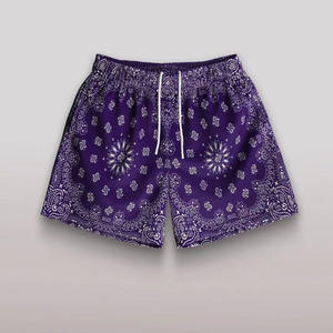Alta qualità all'ingrosso poliestere basket personalizzato mens athletic workout <span class=keywords><strong>bandana</strong></span> 5 pollici inseam paisley mesh <span class=keywords><strong>shorts</strong></span> - Product Image 4