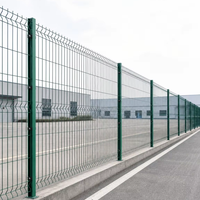 Clôture en treillis soudé en V 3D, panneau de clôture de sécurité galvanisé et recouvert de PVC pour usage résidentiel, commercial et industriel