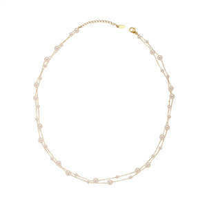 สร้อยคอ316L ชั้นแฟชั่นสำหรับผู้หญิงทำจากสแตนเลส14K 18K PVD ชุบทอง - Product Image 5