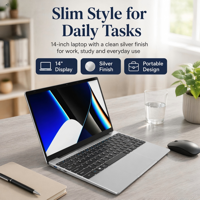14 Inch Windows 11 Laptop Intel Core I3-6100U 8GB RAM 256GB SSD Business Office Notebook Computer Laptop