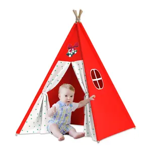 Princess dream Cotton Fabric children canvas house playhouse con certificazione EN71 rohs tenda per bambini toy house per bambini