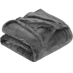 Lightweight Queen Size Grey Flannel <b>Fleece</b> <b>Blanket</b> for Couch Sofa Bed Luxury Soft Cozy Warm Customized Throw <b>Blanket</b> - Product Image 1