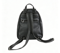 Sac à dos/sac à main fourre-tout en cuir PU léger et tendance pour femme, taille moyenne, à bandoulière unique, avec fermeture éclair et design ouvert